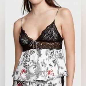 Victoria Secret | Porcelain Toile Stretch White Satin Camisole